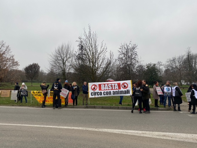 “No al circo con gli animali”, presidio di protesta a Seregno