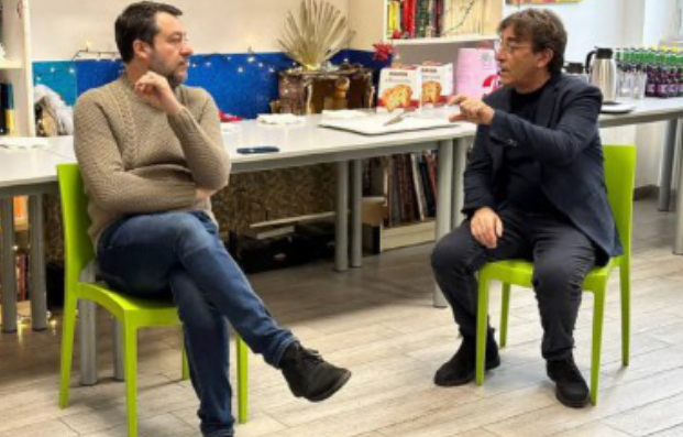 Salvini in visita alle due Comunità di Mombello per le dipendenze patologiche