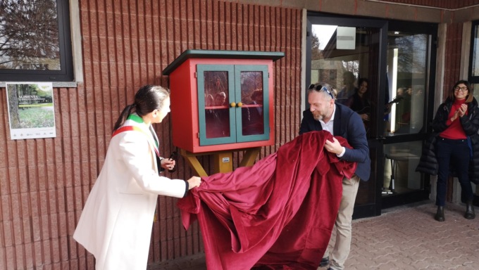 Inaugurata la stazione di booksharing nel Bosco delle Querce
