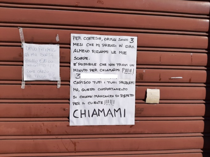 A Meda calzolaio intasca i soldi e chiude: clienti infuriati