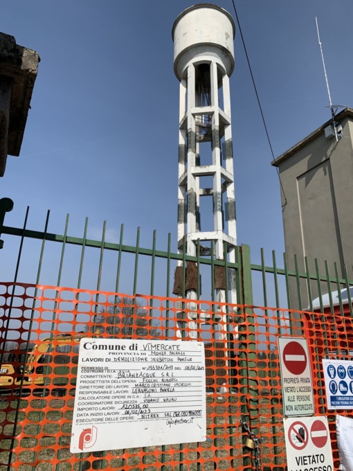 La torre dell’acquedotto sarà abbattuta con l’esplosivo