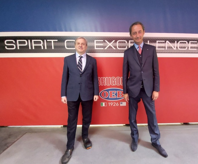 Giovanni Caimi in visita alla storica azienda lissonese Brugola OEB
