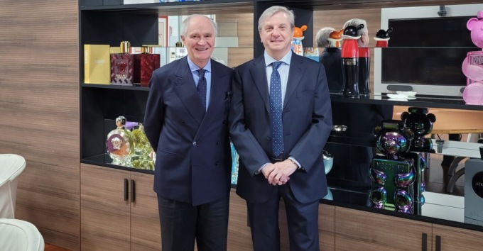 Giovanni Caimi in visita alla EuroItalia di Cavenago
