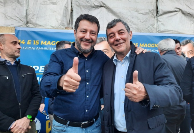 Matteo Salvini tira la volata per Giacinto Mariani