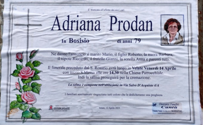 Fissati i funerali della donna vittima della caduta nel bosco