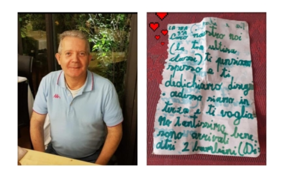 Sulla tomba la lettera di una alunna