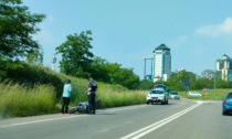 Scontro auto moto a Vimercate: 28enne in ospedale