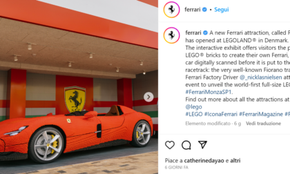 Dall'incontro tra Ferrari e LEGO nasce la Monza SP1 fatta con 400mila mattoncini