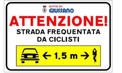 Giussano "rispetta i ciclisti": arrivano 5 cartelli in città