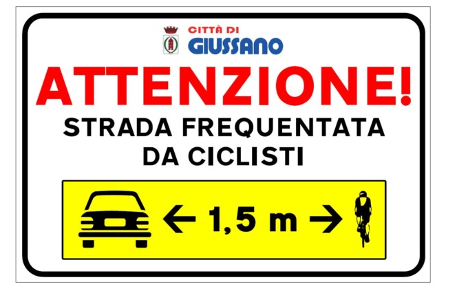 Giussano “rispetta i ciclisti”: arrivano 5 cartelli in città