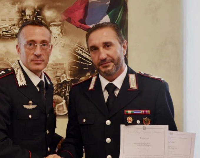 Si congeda il brigadiere Piazzani