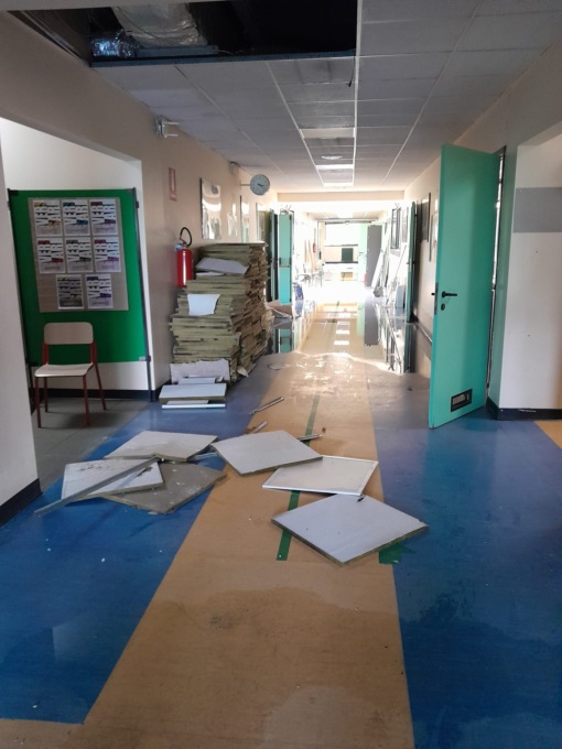 Maltempo a Cesano Maderno: danni all'istituto Iris Versari