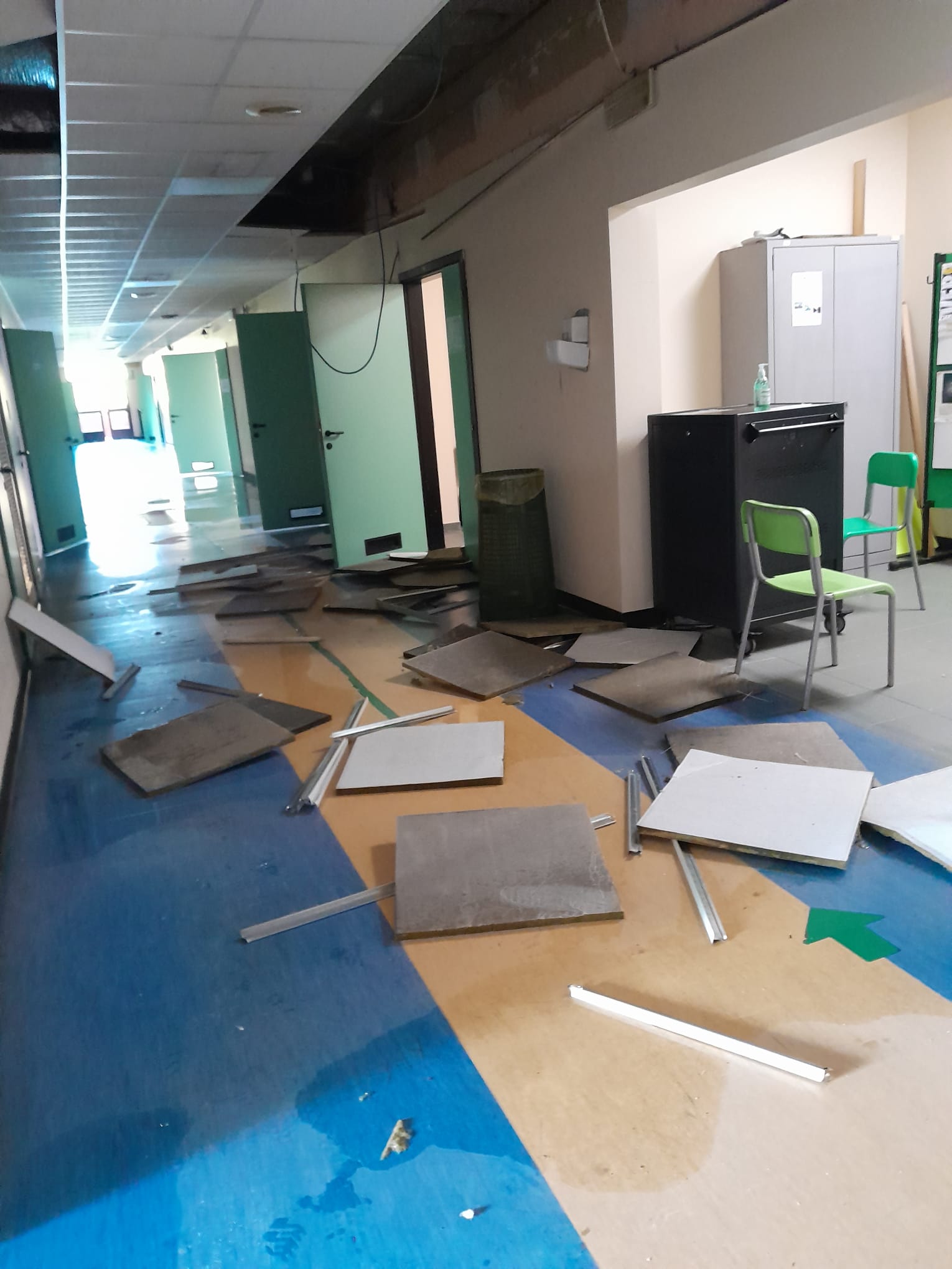 Maltempo a Cesano Maderno: danni all'istituto Iris Versari
