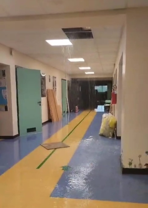 Maltempo a Cesano Maderno: danni all'istituto Iris Versari