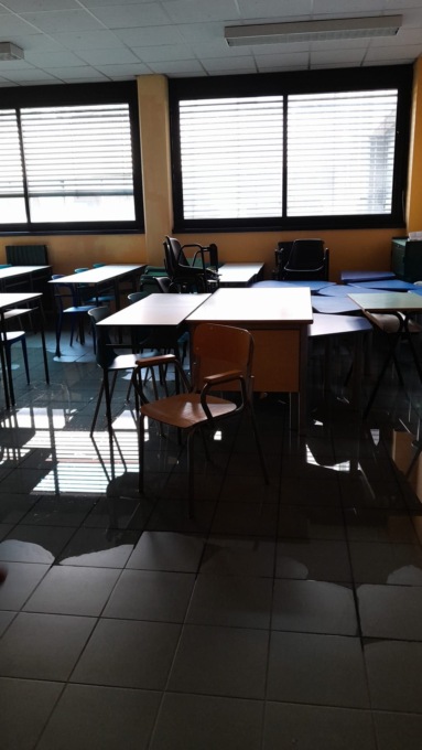 Maltempo a Cesano Maderno: danni all'istituto Iris Versari
