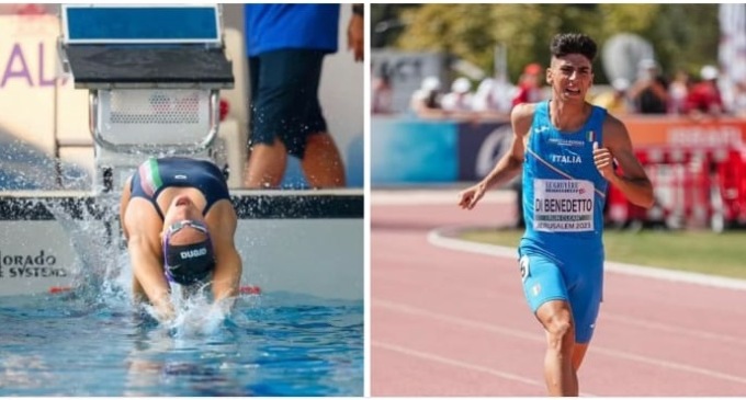 Nuoto e atletica: Caterina è sempre più divina e Matteo corre veloce