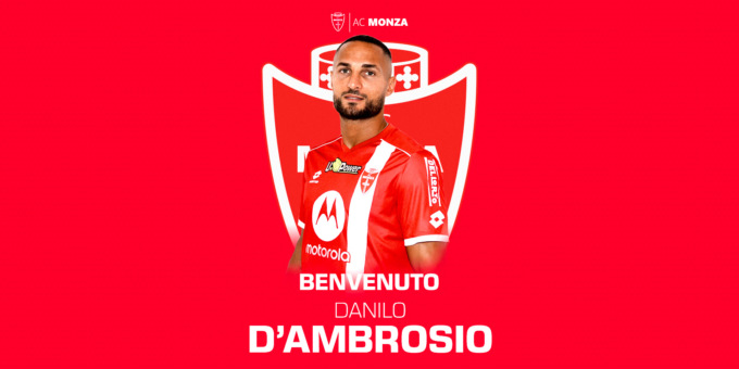 Il difensore Danilo D’Ambrosio è un nuovo giocatore del Monza