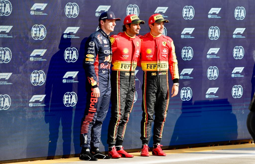 Monza Gran Premio d'Italia Verstappen Sainz e Leclerc
