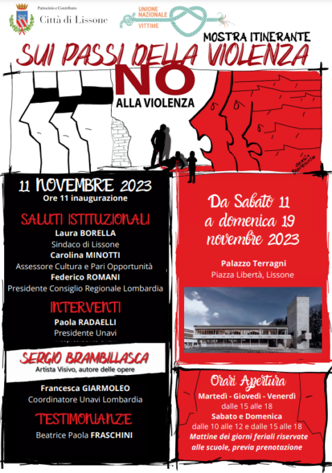 A Lissone la mostra per contrastare la violenza, di ogni genere