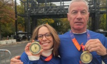 Papà e figlia alla Maratona di New York: «Dedicata a mio fratello che non c’è più»