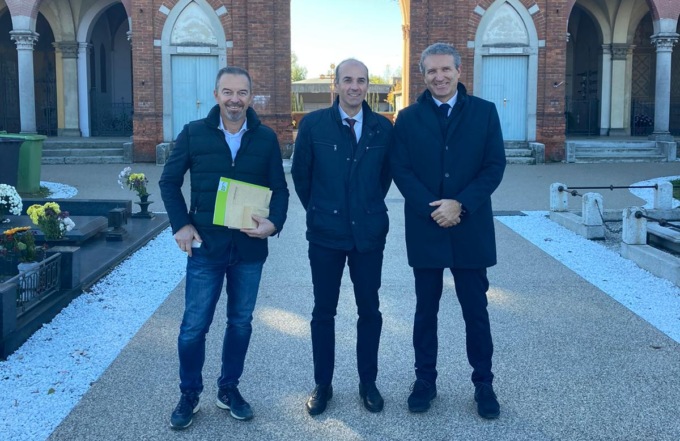Il cimitero di Meda a prova di pozzanghera: conclusa la riqualificazione