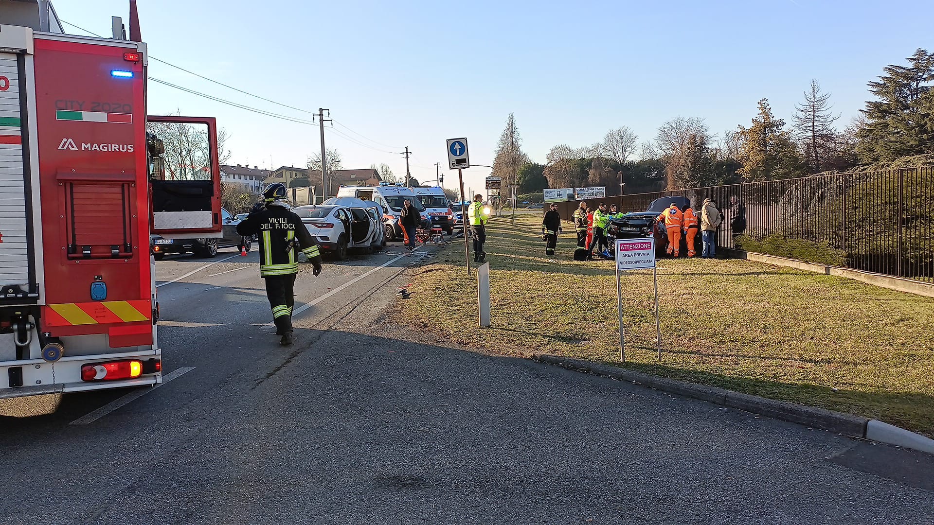 Vimercate incidente tamponamento a catena Sp45