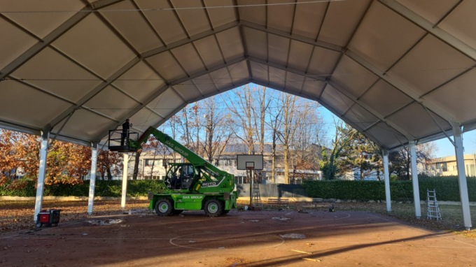 Una nuova tensostruttura al Parco Tutto Sport di Vimercate grazie a una donazione