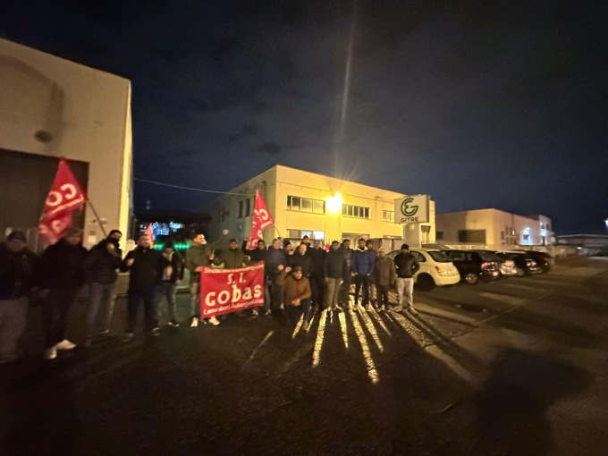 Sciopero e picchetto permanente alla GITRE srl di Bellusco