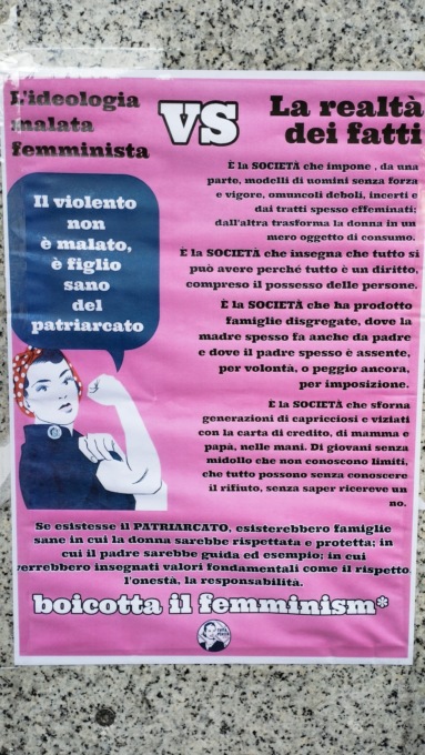 Manifesti sessisti e violenti, ecco chi c’è dietro