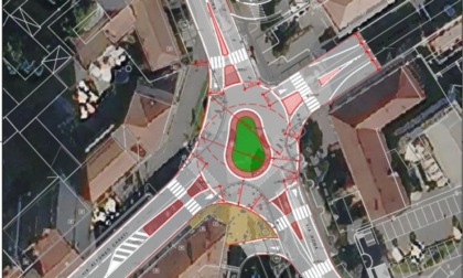 Ecco come sarà la  nuova rotonda a "fagiolo" tra via Roma e via Casati