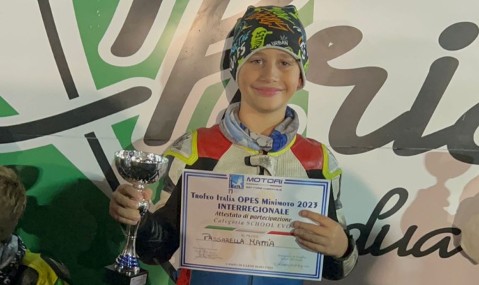 Per Mattia un 2023 di successi in minimoto