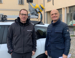 L’auto speciale che gira per Ceriano e che serve a “mappare” il territorio