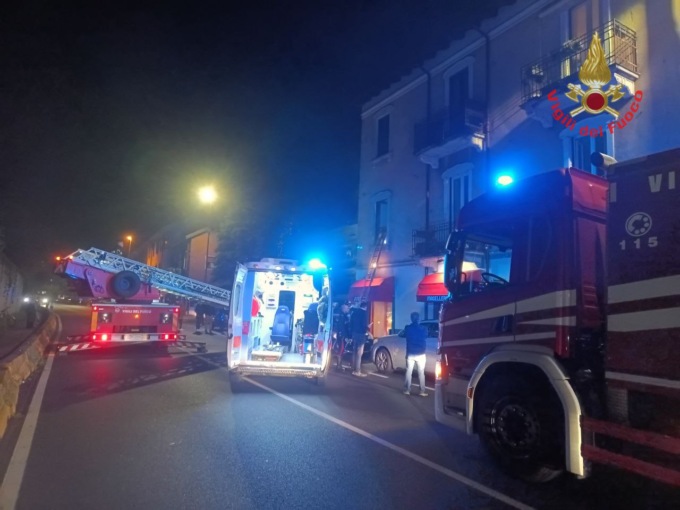 Incendio in  un ristorante