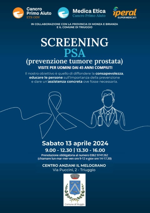 Sabato 13 aprile a Triuggio screening gratuiti per la prevenzione dei tumori