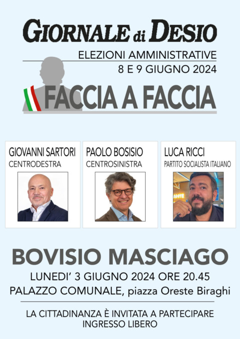 A Bovisio Masciago il faccia a faccia tra i candidati sindaco