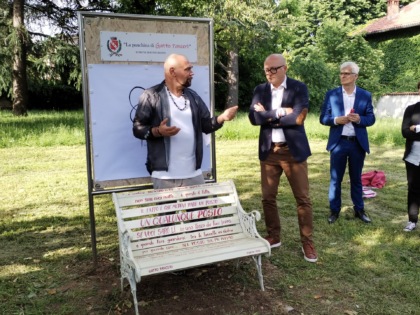A Concorezzo inaugurata una panchina dedicata al mitico Gatto Panceri