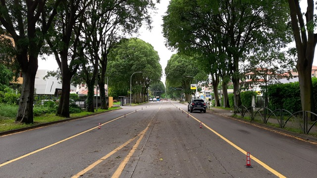 Viale Campania a Monza riaperto a due corsie