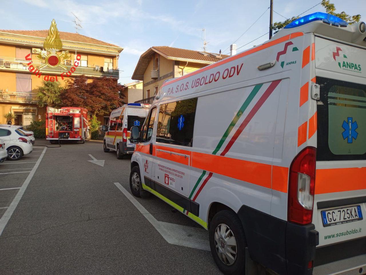 Limbiate incendio ristorante piazza Monteverdi