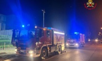 Fiamme nel vecchio ospedale di Vimercate