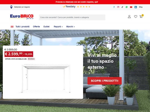 EuroBrico: arredi per spazi outdoor e indoor e articoli per il Fai-Da-Te