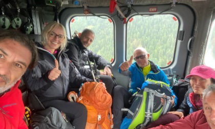 Bloccata al rifugio  da  una frana, giussanese evacuata in elicottero