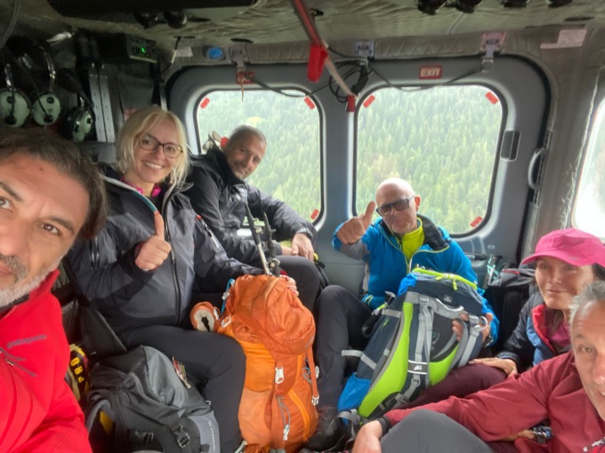 Bloccata al rifugio  da  una frana, giussanese evacuata in elicottero