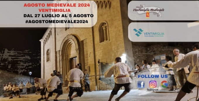 Tutto pronto a Ventimiglia per l’Agosto Medievale 2024 in partenza il 27 luglio