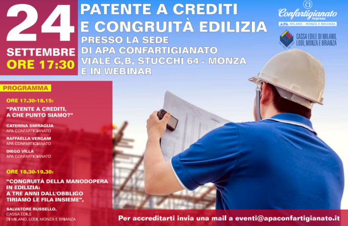 Edilizia, nel convegno di Apa Confartigianato focus su manodopera e patente a crediti
