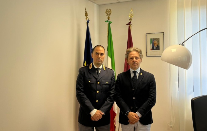 Il Questore accoglie il nuovo Dirigente della Squadra Mobile