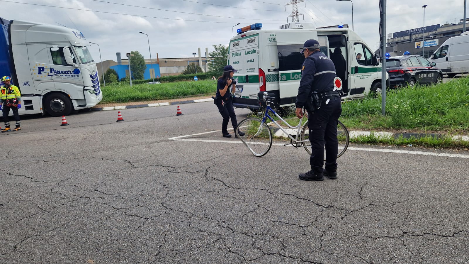 Bellusco incidente ciclista 80 anni investito sulla Sp2