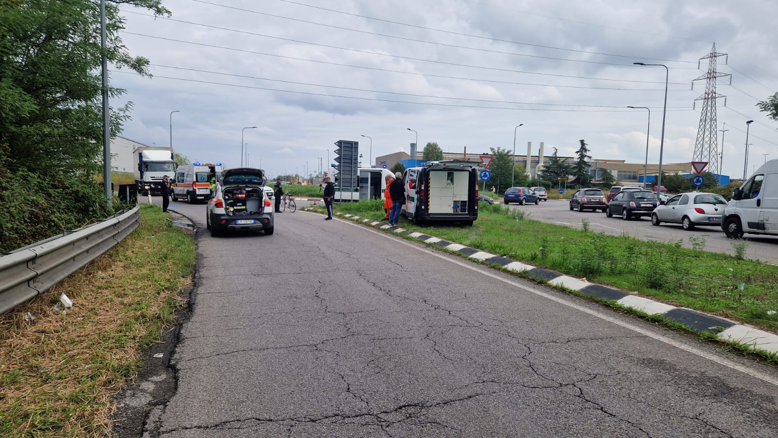 Bellusco incidente ciclista 80 anni investito sulla Sp2