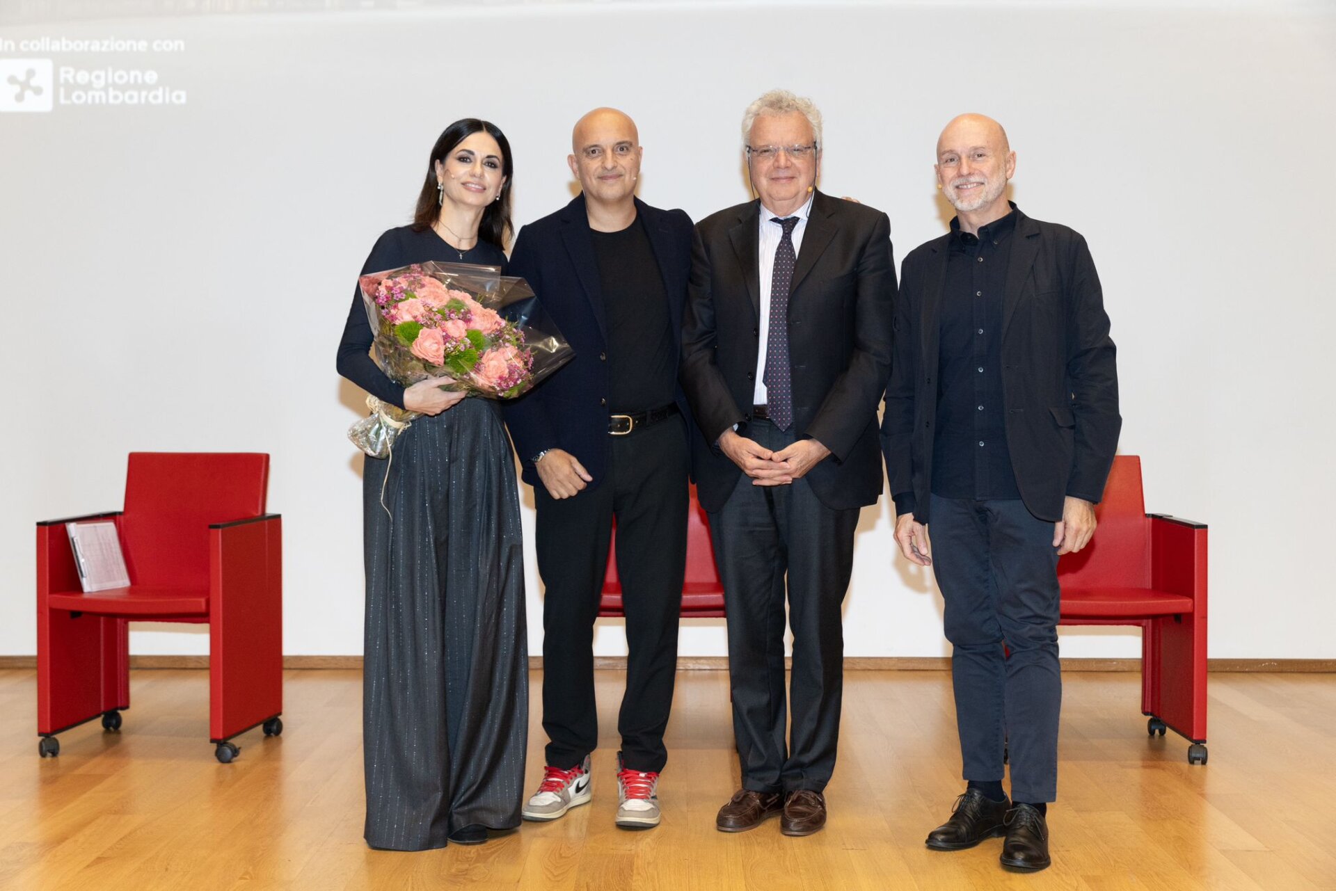 Evento Fondazione Morandi da sinistra Rossella Brescia Marco Morandi Andrea Biondi Iglo Migliore