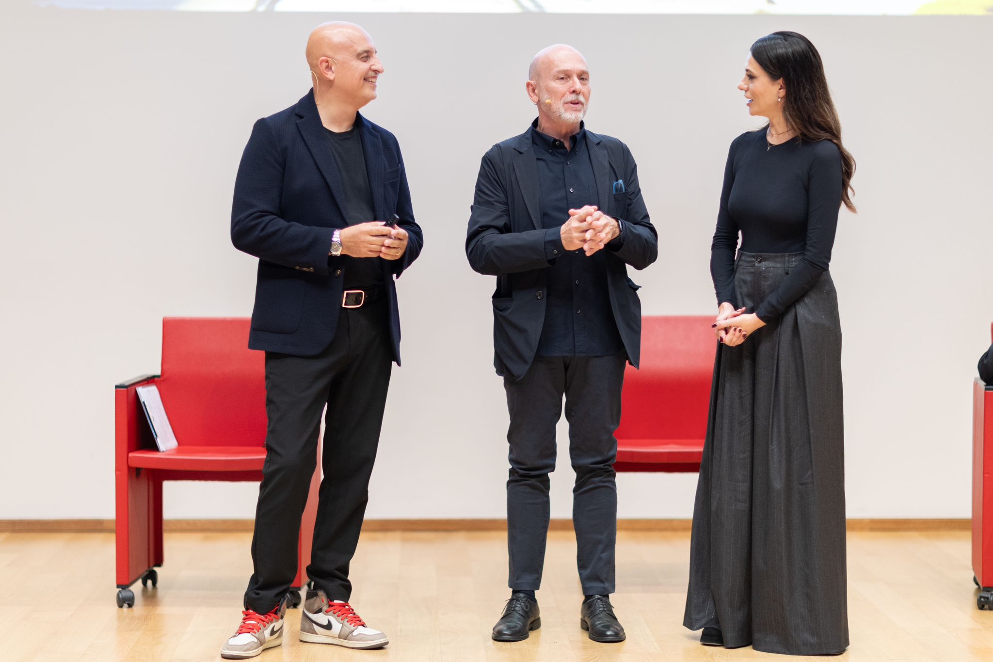 Evento Fondazione Morandi da sinistra Marco Morandi Iglo Migliore e Rossella Brescia