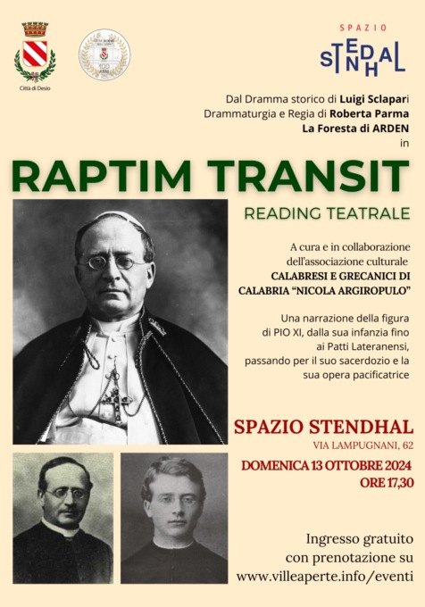 Allo spazio Stendhal al un reading teatrale sulla figura di Pio XI